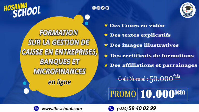 Gestion de caisse  en Entreprise Banques et Microfinance