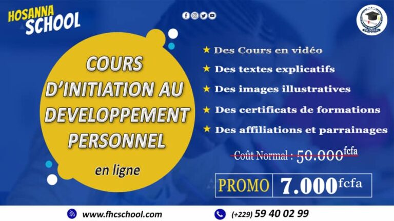 Cours d’initiation sur le Développement Personnel